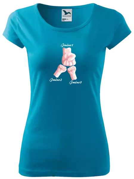 Dámské tričko Ručičky se jménem