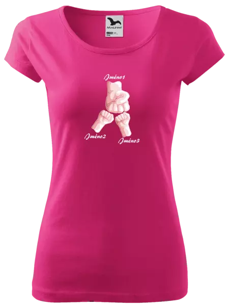 Dámské tričko Ručičky se jménem