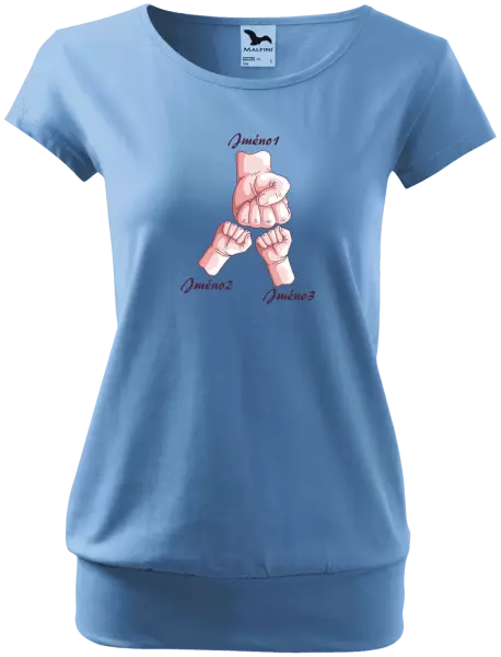 Dámské tričko Ručičky se jménem