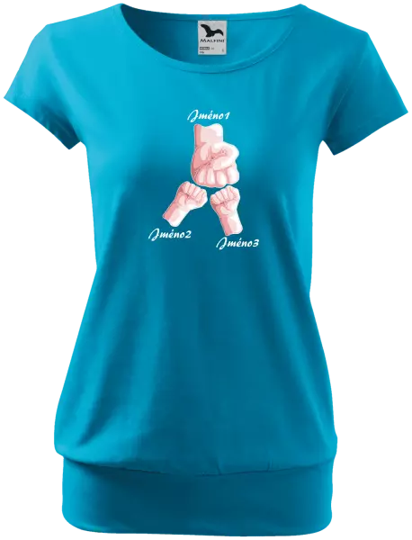 Dámské tričko Ručičky se jménem