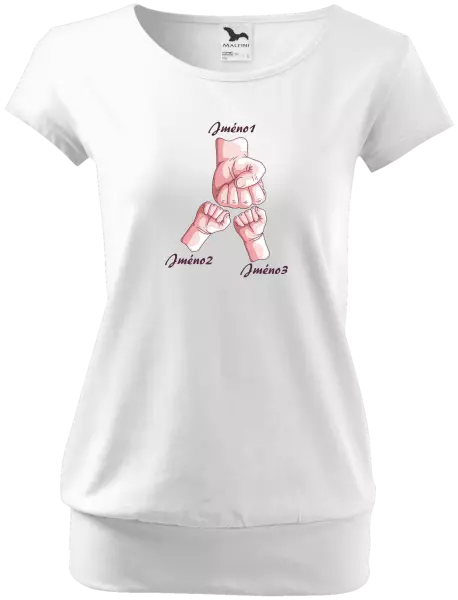 Dámské tričko Ručičky se jménem