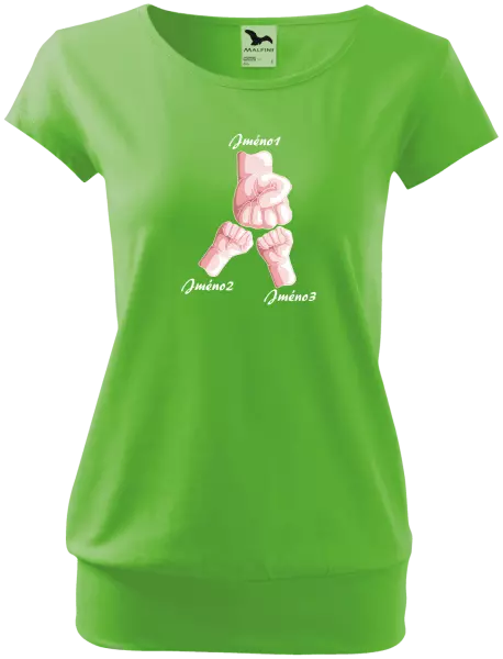 Dámské tričko Ručičky se jménem