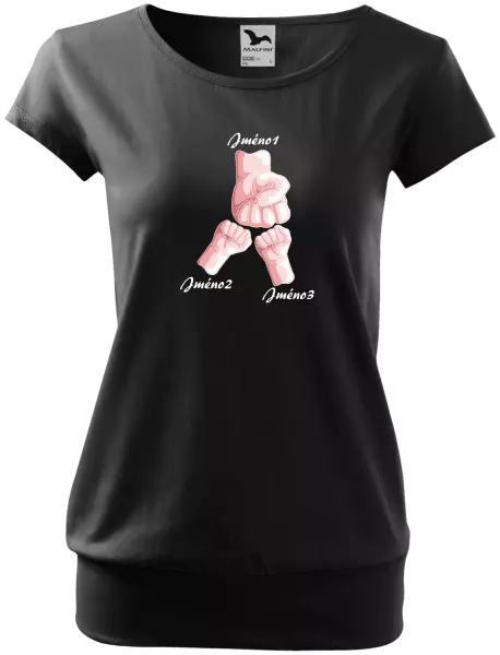 Dámské tričko Ručičky se jménem