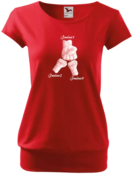 Dámské tričko Ručičky se jménem