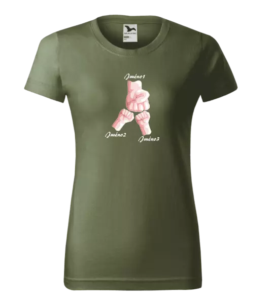 Dámské tričko Ručičky se jménem