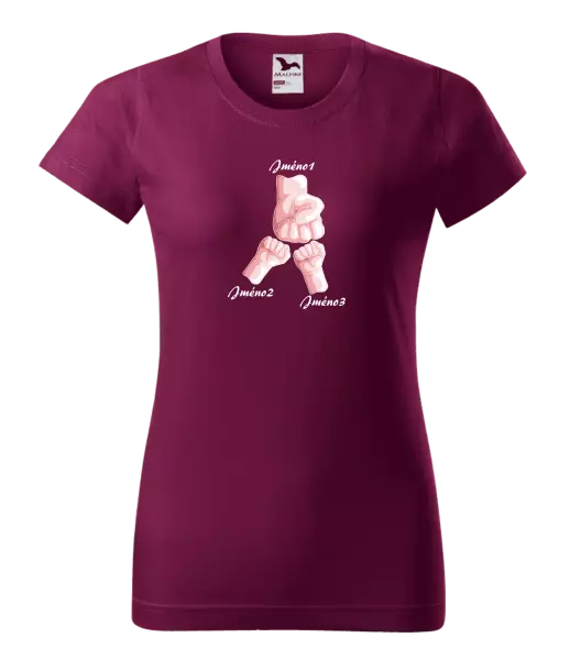 Dámské tričko Ručičky se jménem