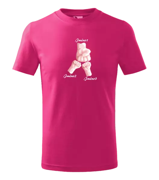 Dětské tričko Ručičky se jménem