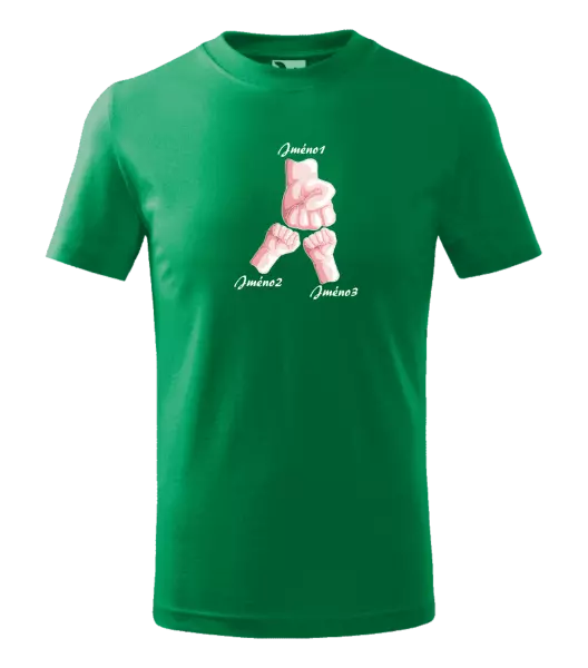 Dětské tričko Ručičky se jménem