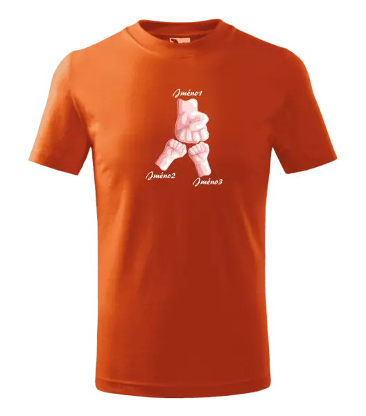 Dětské tričko Ručičky se jménem