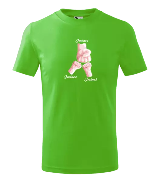 Dětské tričko Ručičky se jménem