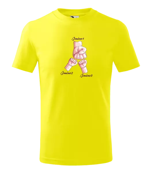 Dětské tričko Ručičky se jménem