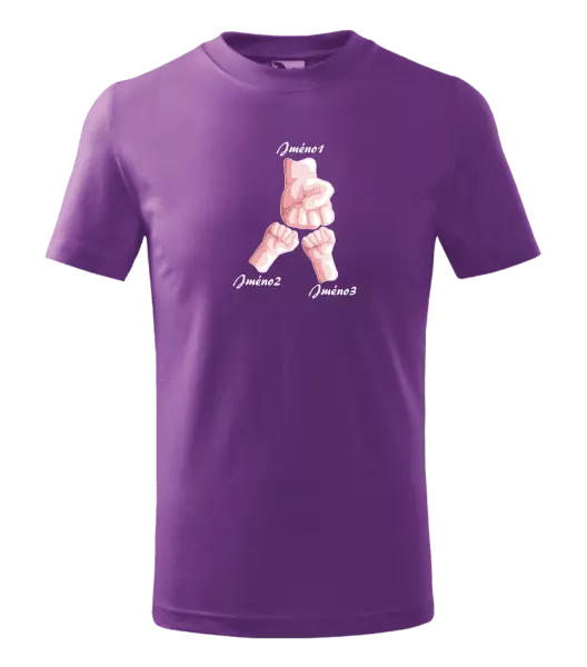 Dětské tričko Ručičky se jménem