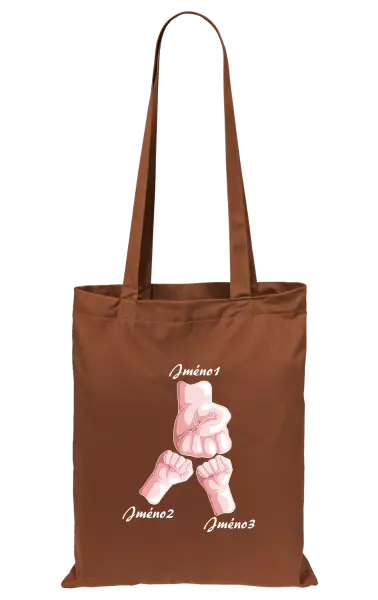 Látková taška Ručičky se jménem