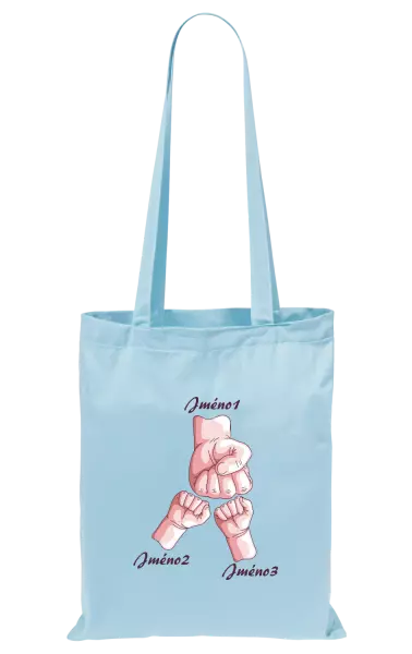 Látková taška Ručičky se jménem