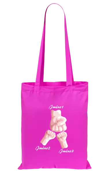 Látková taška Ručičky se jménem