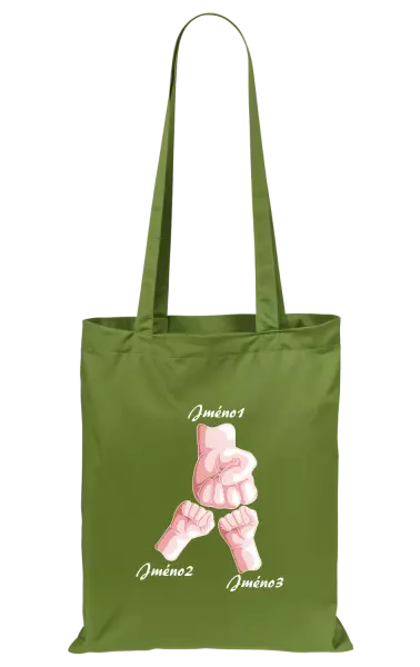 Látková taška Ručičky se jménem