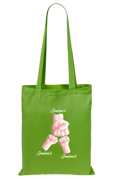Látková taška Ručičky se jménem