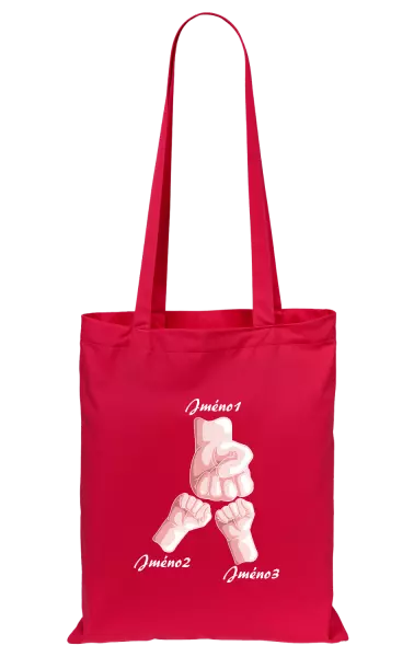 Látková taška Ručičky se jménem