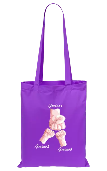 Látková taška Ručičky se jménem