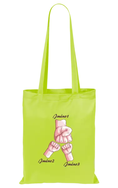 Látková taška Ručičky se jménem