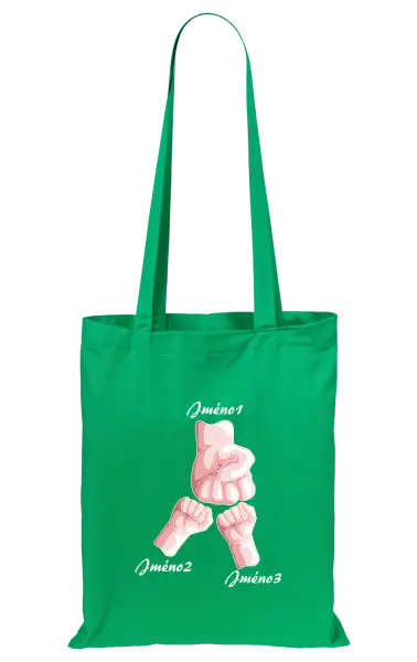Látková taška Ručičky se jménem