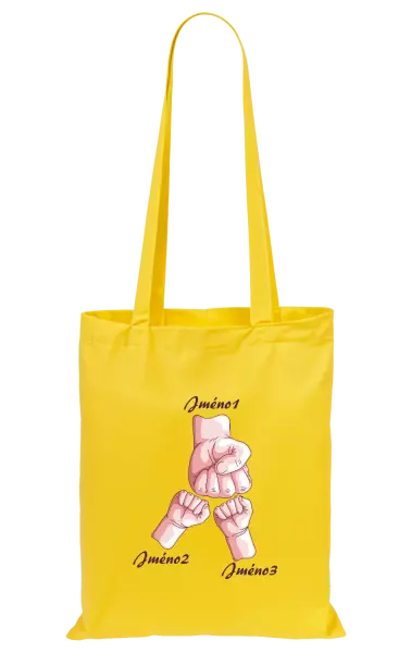 Látková taška Ručičky se jménem