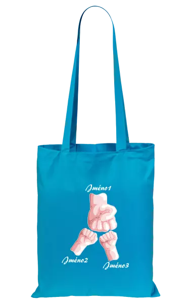 Látková taška Ručičky se jménem