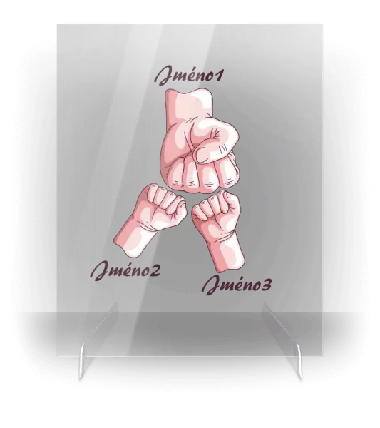 Plexi obrázek Ručičky se jménem