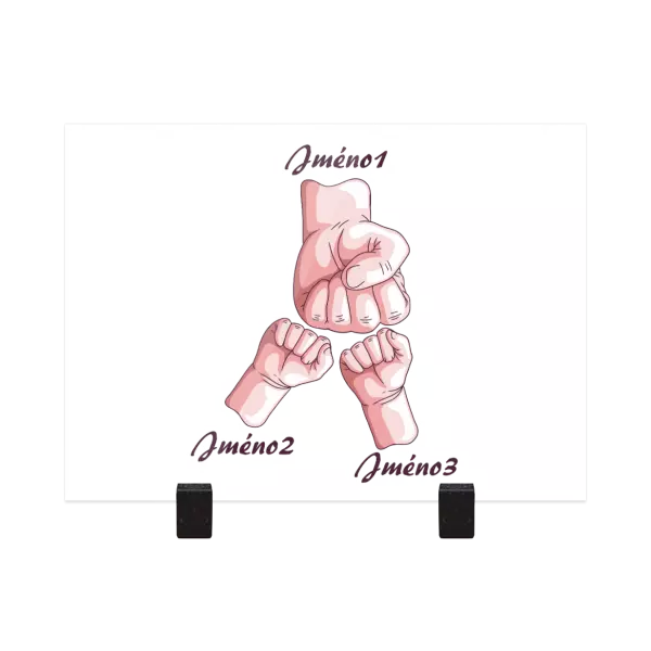 Plexisklo 10 mm Ručičky se jménem