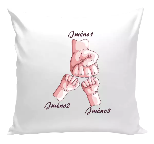 Polštář Ručičky se jménem