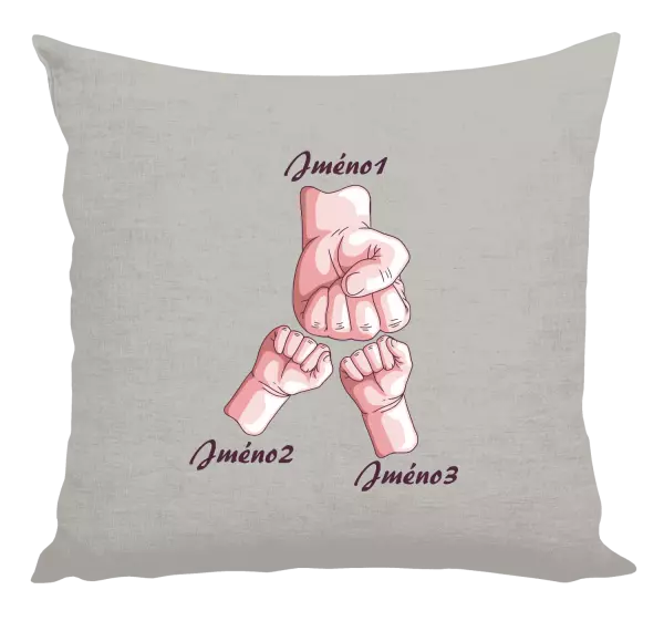 Polštář Ručičky se jménem