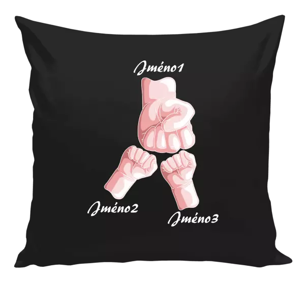 Polštář Ručičky se jménem