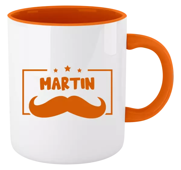 Hrnek Knírek se jménem