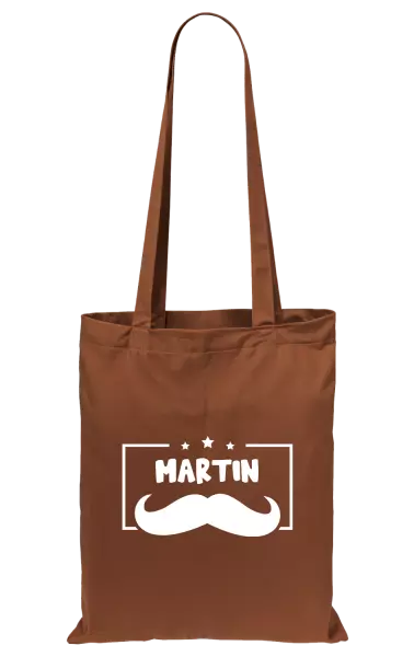 Látková taška Knírek se jménem