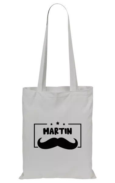 Látková taška Knírek se jménem