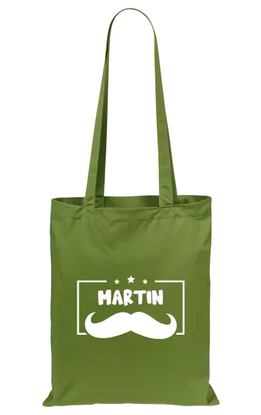 Látková taška Knírek se jménem