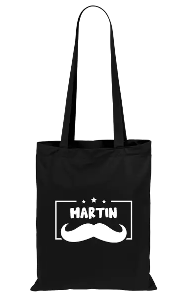 Látková taška Knírek se jménem