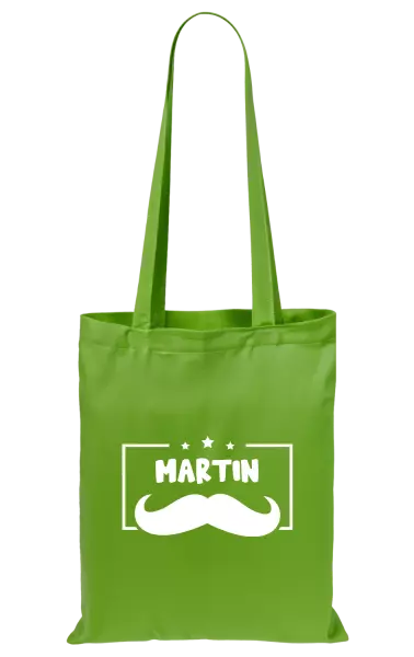 Látková taška Knírek se jménem