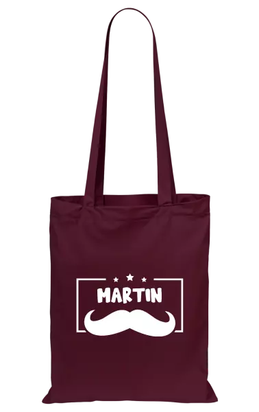 Látková taška Knírek se jménem