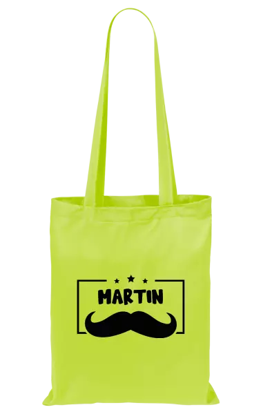 Látková taška Knírek se jménem