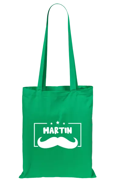 Látková taška Knírek se jménem