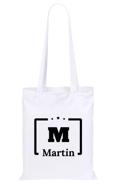 Látková taška Jméno s iniciálou