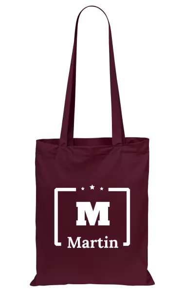 Látková taška Jméno s iniciálou