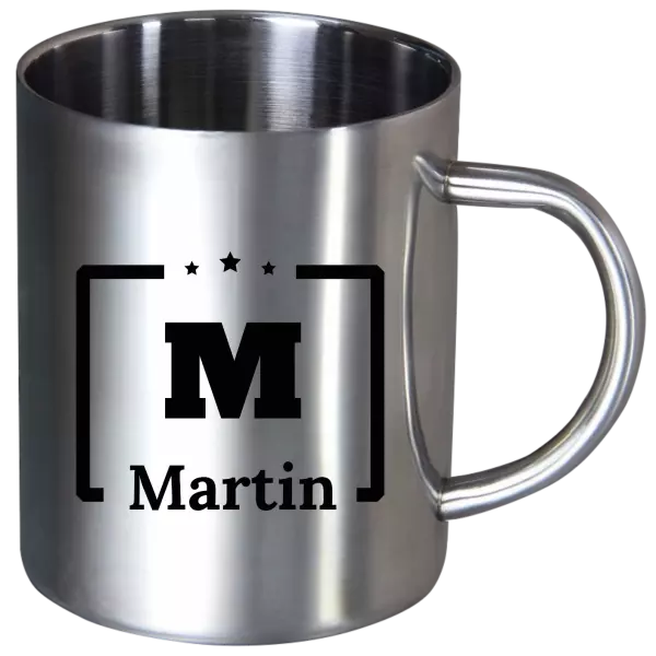 Nerezový hrnek Jméno s iniciálou
