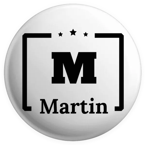 Placka Jméno s iniciálou