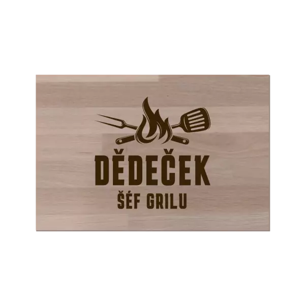 Bukové prkénko Dědeček šéf grilu