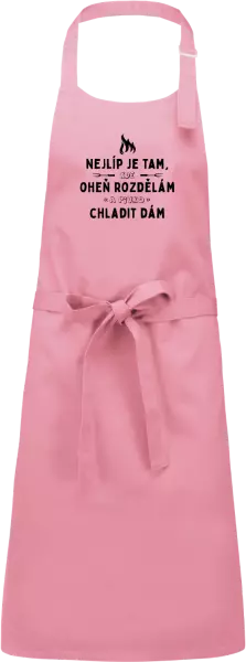 Zástěra Nejlíp je tam, kde oheň rozdělám