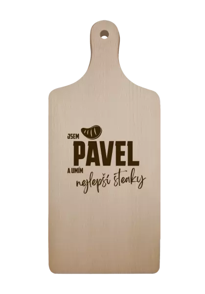 Prkénko Jsem jméno a umím nejlepší steaky
