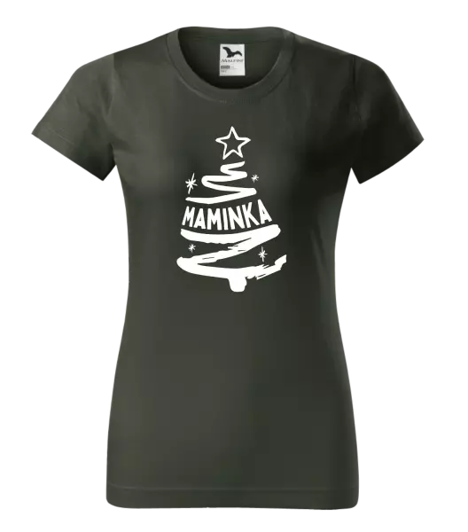 Dámské vánoční tričko Stromeček maminka