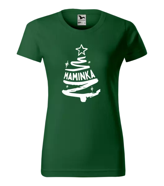 Dámské vánoční tričko Stromeček maminka